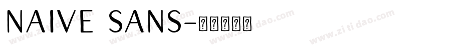 Naive Sans字体转换